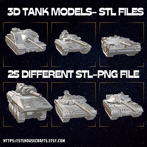 25 Tank STL Files Bundle: High Detail Military Vehicle Models (digital Download) - Etsy