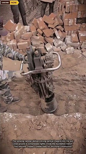 Tamping Rammer Machine for Soil Compaction and Foundation Preparation in Building Renovation Projec