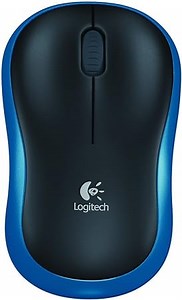 Logitech M185 Kabellose Maus, 2,4 GHz mit USB-Nano-Empfänger, 12 Monate Batterielaufzeit, 1000 DPI Optical Tracking, Für Links- und Rechtshänder, Kompatibel mit PC, Mac, Laptop - Blau