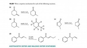 18.20 Write a stepwise mechanism for each of the following reac... | Filo