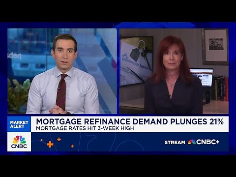 Mortgage refinance demand plunges 21%, as interest rates hit 3-week high