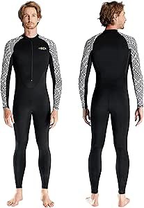 Skyone Dive Skins Swimsuit Full Body Rash Guard for Men Women, Thin Wet Suit Scuba Skin UV Protection Long Sleeve