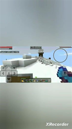 my survival world structure spawn at the sky #minecraft #games #bedrock