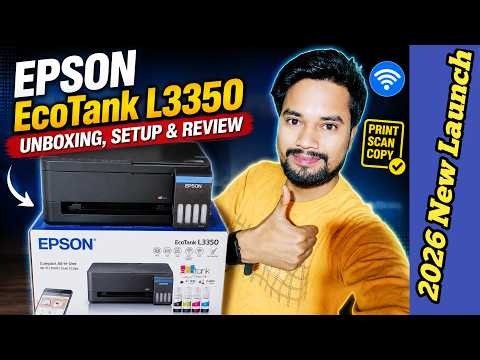 Epson EcoTank L3350 Unboxing Review & installation | Epson L3350 Wifi Setup