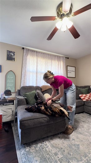 Cleaning = baby Todd time!!🤍 @hunter.drake0813 is a good- big bad wolf!! 🐺 ❤️ #Springcleaning #ftp #nephew #bigbadwolf #cleanhouse Also @HeyDude has the best slippers 😍