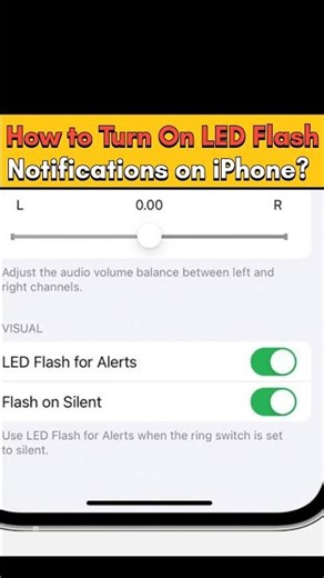 How to Turn On LED Flash Notifications on iPhone? #iphonetipsandtricks #howto #iphonetips