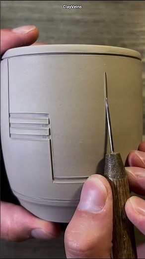 Carving a Mug – Satisfying Sgraffito Hearts & Leaves!