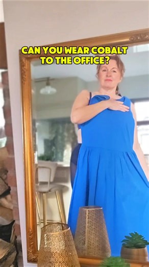 Mastering Bold Cobalt Blue For A Chic Office Look 💫 💙#fashionover50 #shorts