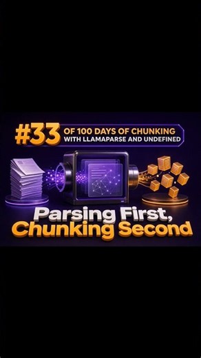 Day 33/100: Parsing First, Chunking Second