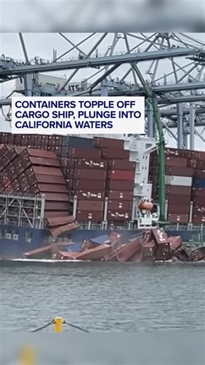 Maritime Fails on Instagram: "More than a dozen shipping containers tumbled off a ship and into the water at the Port of Long Beach in California on Tuesday morning when a cargo vessel listed to one side, according to the U.S. Coast Guard. Another 50 containers collapsed onto the ship. No injuries or pollution were reported, but cargo operations were temporarily suspended as emergency crews responded to the scene. Follow for more: @maritime_fails #fail #containership #longbeach #port"