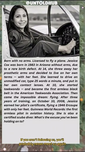 Born With No Arms, She Became a Licensed Pilot | Jessica Cox's Story