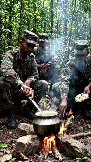 Indian Army Soldiers Cooking in Jungle 🌿🔥 | Real Survival Skills 🇮🇳" #viralvideo