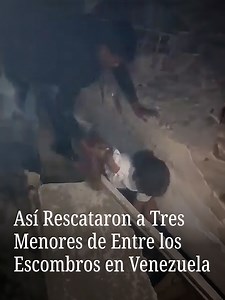 Tres menores rescatados con vida tras colapso de edificio en La Guaira