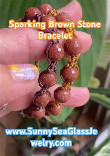 Sparkling Brown Stone Macrame Bracelet. DIY Brown stone Macrame Bracelet, Bracelet making idea