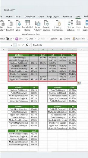 How to Merge Multiple Tables in Excel