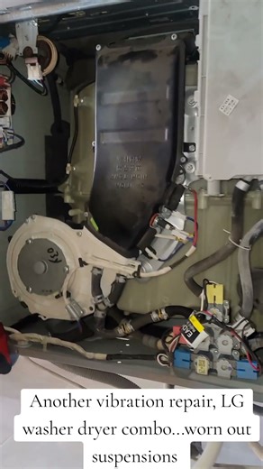 Another vibration repair, LG washer dryer combo...worn out suspensions 0790 076362 #fyp #repair