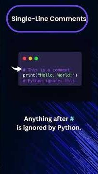 Python Comments Explained in 60 Seconds 🐍 | Python for Beginners #1