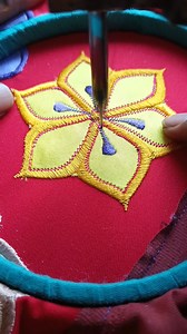 Creating a beautiful yellow embroidered flower, full of warmth, detail, and artistic charm. Every stitch brings the design to life, turning simple thread into something elegant and inspiring. #embroidery #yellowflower #floralembroidery #handembroidery #needlework #embroideryart #diycraft #sewinglove #creativeart #craftinspiration | Sewing Embroidery