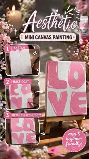 mini canvas painting #5minutecrafts #art #artandcraft #painting