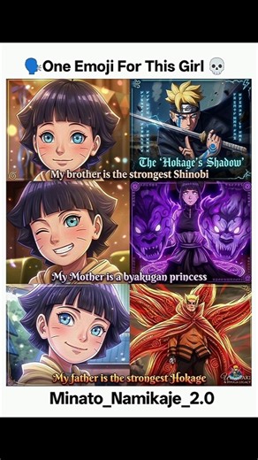 🗣️One Emoji For This Girl 💀 #naruto #anime #boruto #narutoshippuden #hinata