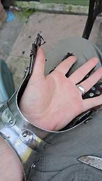 Refitting a 14th-century reenactment armour harness Part 9 #armour #restoration #hema #documentary