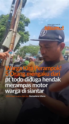 Sebuah insiden yang mengundang perhatian masyarakat terjadi di depan RM Burung Indah 2, Kota Pematangsiantar. Lima orang yang mengaku sebagai debt collector dari PT Todo diduga berupaya melakukan penarikan atau perampasan satu unit sepeda motor milik seorang warga. Peristiwa tersebut sempat menjadi perhatian warga sekitar yang menyaksikan kejadian di lokasi. Belum diketahui secara pasti apakah tindakan tersebut telah sesuai dengan prosedur dan ketentuan hukum yang berlaku. Hingga saat ini, belum