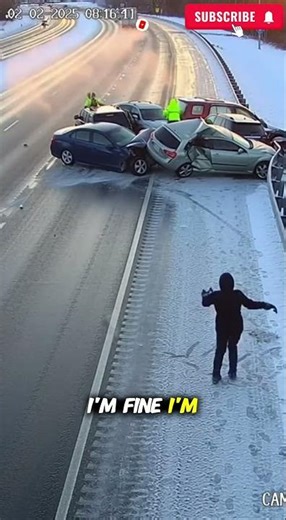 Heart-Stopping Winter Highway Near Miss | Car Slides on Ice Inches From Disaster