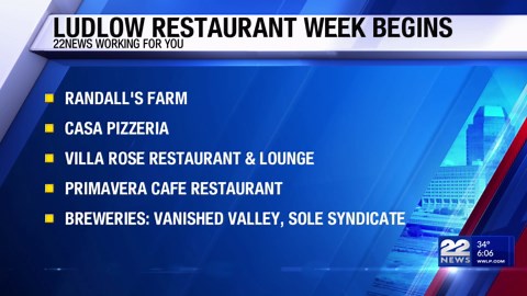 Ludlow eateries offer deals during town’s Restaurant Week