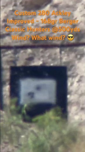 Custom 280 Ackley Improved - 168gr Berger Classic Hunters, bucking the wind at 500yds. #hunter