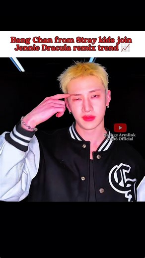 Bang Chan from Stray kids join Jennie Dracula remix trend 📈#jennie #savage_armlink_2006 #shorts