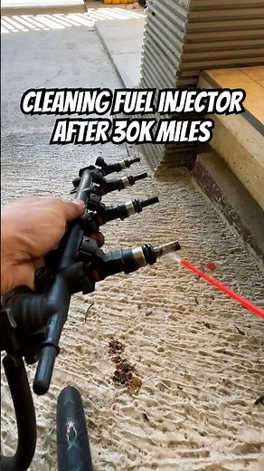 Fuel Injector Cleaning: Before vs After #heavyequipment #mechanic #car
