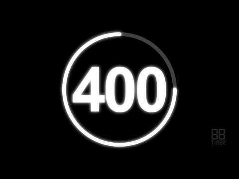 400 Second Countdown Timer with clock Ticking sound & Finish alarm beep #timer #clock #countdown