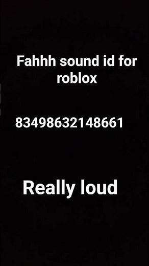 FAHH sound id for roblox