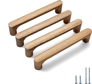 Burlywood Round 5 in 4 pcs Wooden Drawer Pulls Handle pulls for cabinets Kitchen Cabinet Drawer pulls Cabinet Door Pull