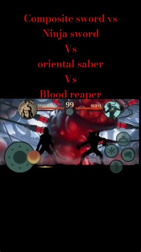composite sword Vs Blood reaper vs ninja sword vs oriental sabers l shadow fight 2 l #shadowfight2