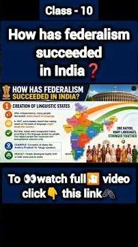 🔥 How Has Federalism Succeeded in India? | 5 Factors Explained 🚀 | #class10boards