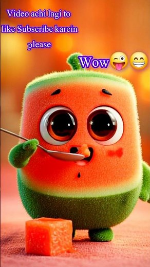 Cute Watermelon Baby 🍉 Eating Fruit | Adorable 3D Animation #shorts