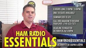 37 reactions | Don't forget... HRO is putting on a seminar, October 27, 2024 at HRO Anaheim, 933 N. Euclid Street, Anaheim, CA from 1PM-5PM (Pacific). You must register by October 26, 2024 at 5PM. Call the store at (714) 533-7373. Only 20 seats available! See the highlights from the Ham Radio Essentials workshop: https://www.facebook.com/HROHamRadioOutlet/videos/920759526598791 | Ham Radio Outlet | Facebook