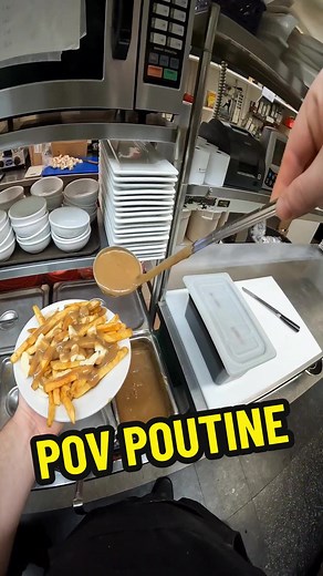 Canadian Line Cook Making POV Poutine