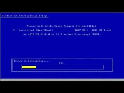 A Video Guide to Installing Windows XP