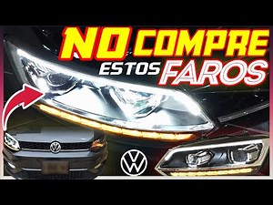 ¿QUÉ TAN BUENOS SON?, COMPRAMOS ESTOS FAROS con DOBLE LUPA y DRL LED para VW vento o POLO OJOS ANGEL