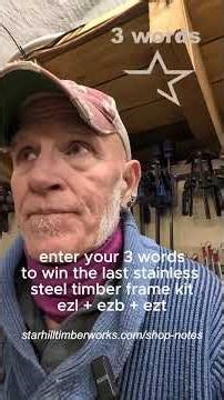 three words. one timber frame kit.