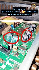 If you see that the capacitor is swollen, it must be replaced. #live #Tips #LED #tv #training #tech #short #technology #alaminelectronicslab | Alamin Elc