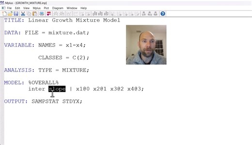 有人问Mplus如何做增长混合模型Growth Mixture Modeling