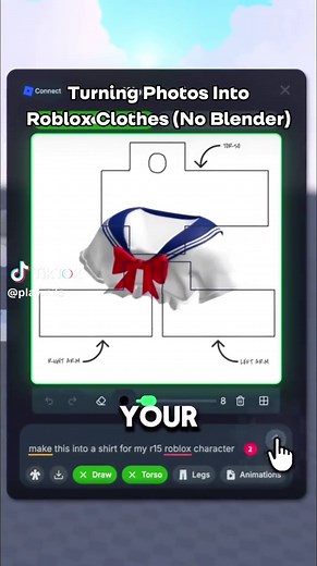 Turning Photos Into Roblox Clothing With AI (No Blender). In this video we use Nilo's AI tool, workbench, to convert pictures of anime styled clothing into R15 clothes that your own Roblox character can wear! #gamedev #aigame #RobloxDev #GameDev #RobloxBuilder