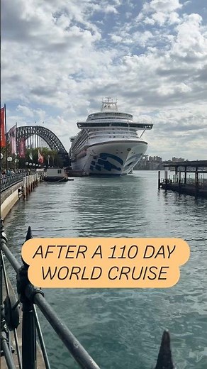 Crown Princess Returns to Sydney After 110-Night World Cruise 🌏🚢 #cruise #shorts