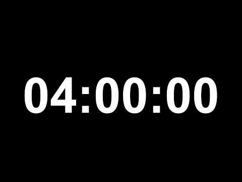 4 Hour Focus Timer (No Music) | Deep Work | Study Countdown | Black Screen