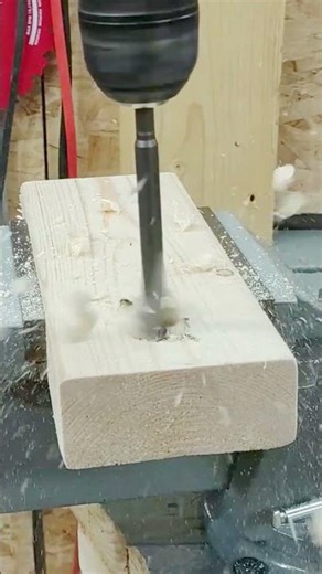 Drill Large Holes in Wood (Spade Bit) #shorts