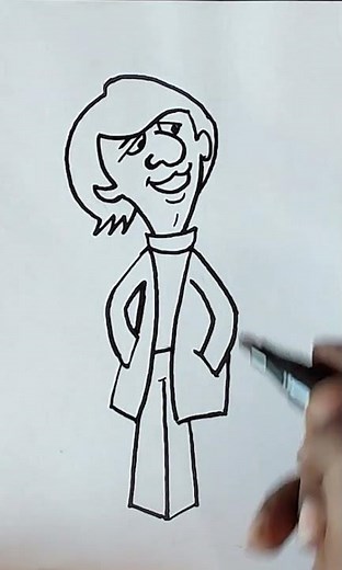 How to draw - Ringo Starr - THE BEATLES Easy drawing#usa #drawing#shorts