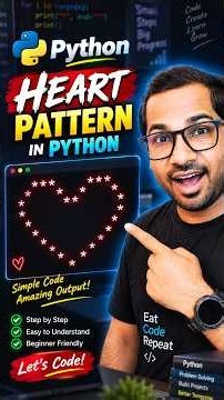 Heart Shape ❤️ in Python? | Easy Pattern Program #shorts #python #pattern